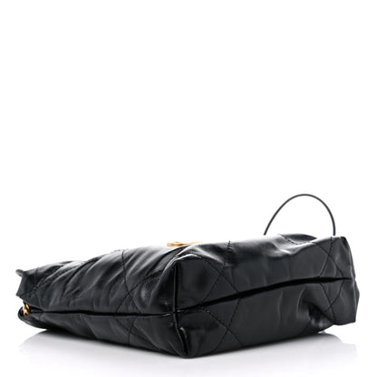 Chanel Shiny Calfskin Quilted Mini Chanel 22 Black 4 of 9