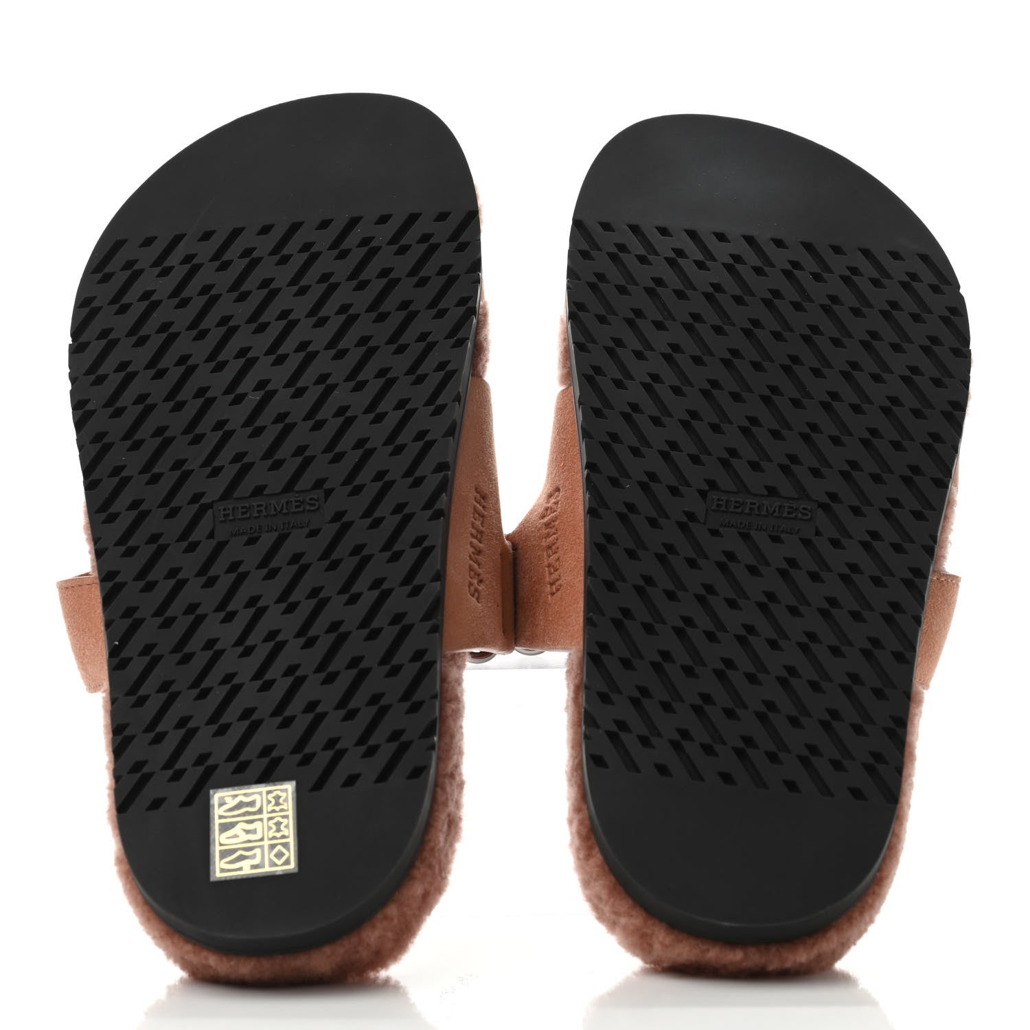 Hermes Suede Goatskin Woolskin Womens Chypre Sandals 37.5 Rose Aube 4 of 4