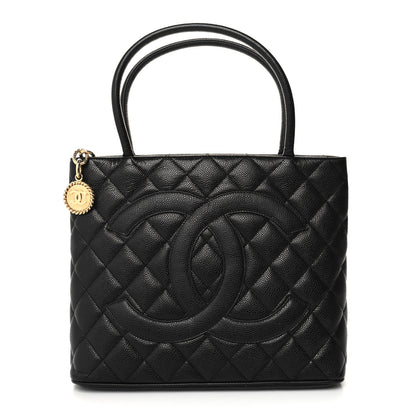 Chanel Caviar Quilted Medallion Tote Black 1 of 12