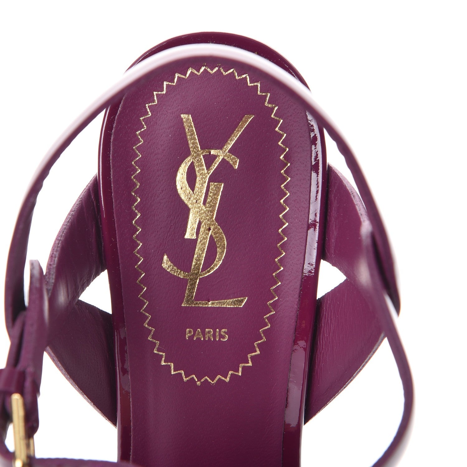 Saint Laurent Patent Tribute 105 Platform Sandals 37.5 Cherry 7 of 15