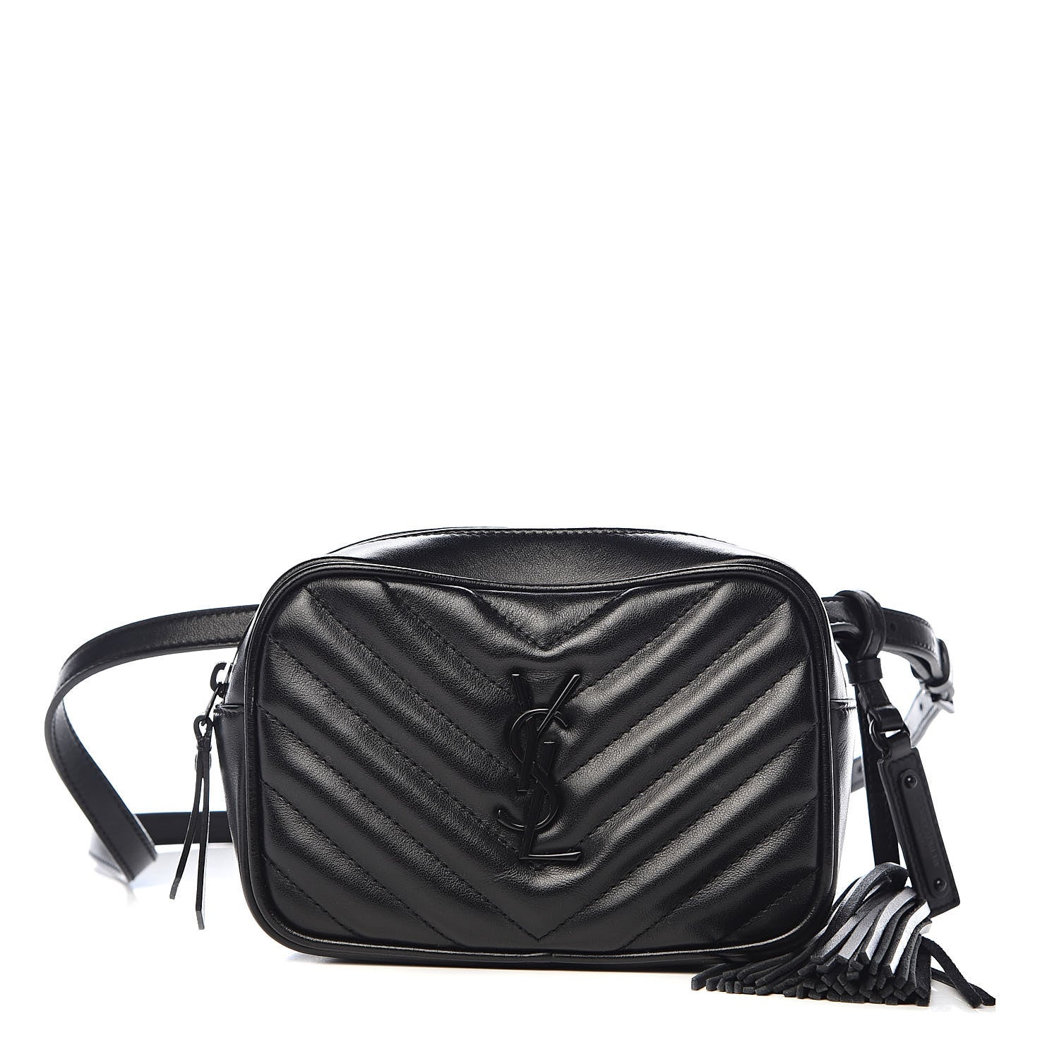 Saint Laurent Calfskin Matelasse Monogram Lou Belt Bag Black 1 of 10