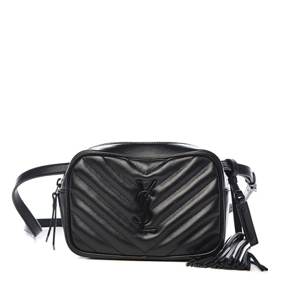Saint Laurent Calfskin Matelasse Monogram Lou Belt Bag Black 1 of 10
