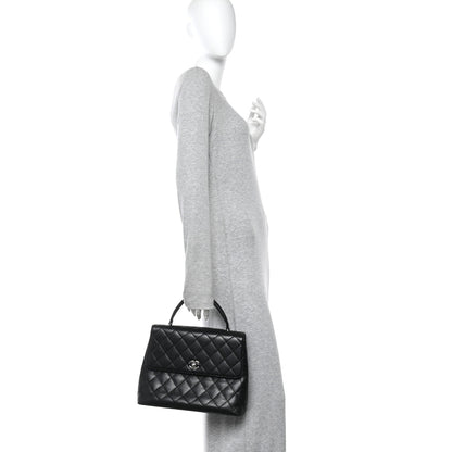 Chanel Caviar Quilted Jumbo Kelly Flap Black 2 of 16