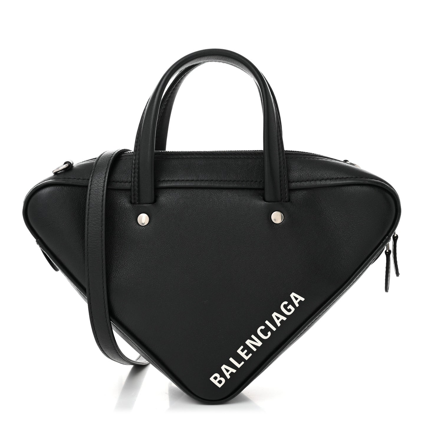 Calfskin XS Triangle Duffle Black
