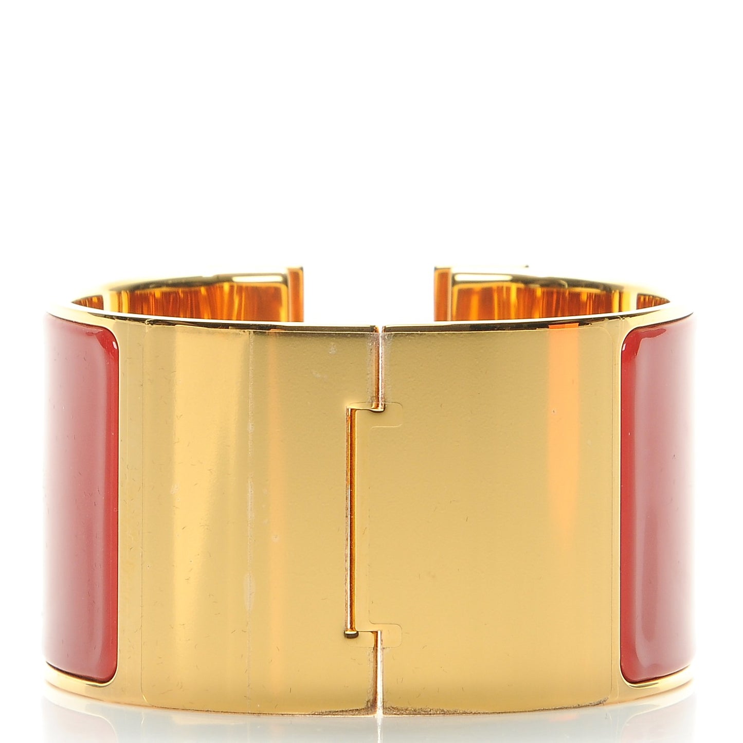 Enamel Clic Clac H Extra Wide Bracelet PM Red