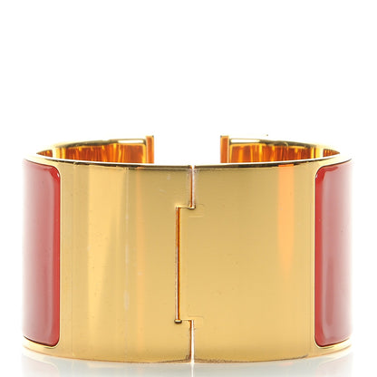 Hermes Enamel Clic Clac H Extra Wide Bracelet PM Red 4 of 7