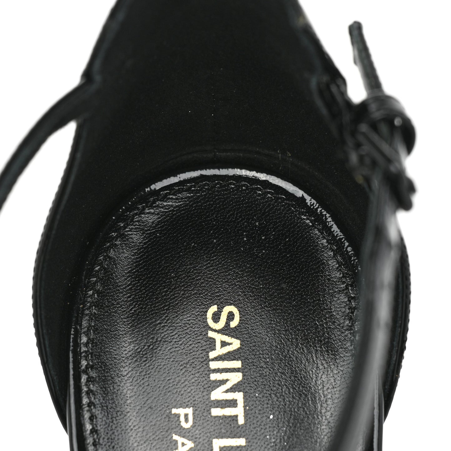Patent Calfskin Opyum 85 Sandals 37.5 Black