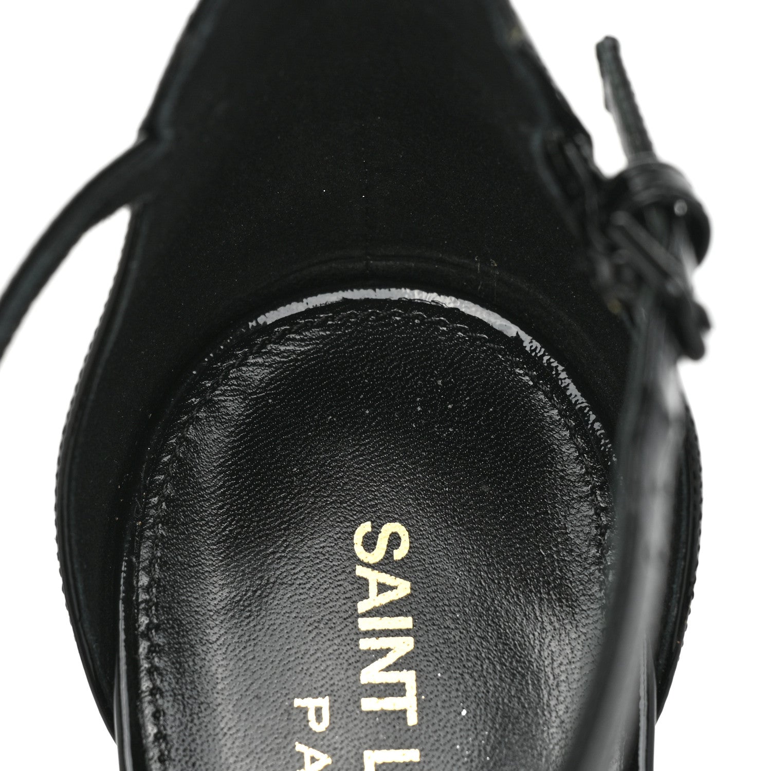 Saint Laurent Patent Calfskin Opyum 85 Sandals 37.5 Black 8 of 10