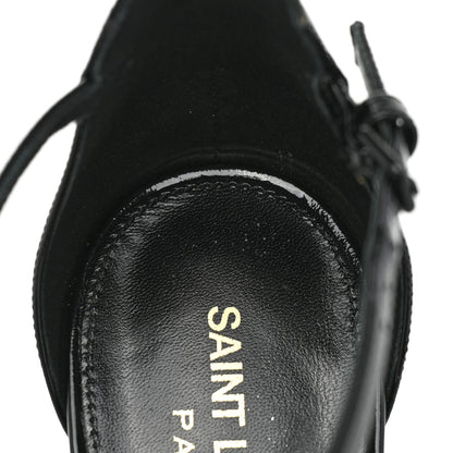 Saint Laurent Patent Calfskin Opyum 85 Sandals 37.5 Black 8 of 10