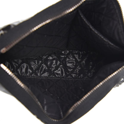 Chanel Coated Canvas Airline Cosmetic Pouch Black White 4 of 7