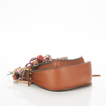 Chloe Calfskin Small Hudson Fringe Shoulder Bag Caramel 4 of 6