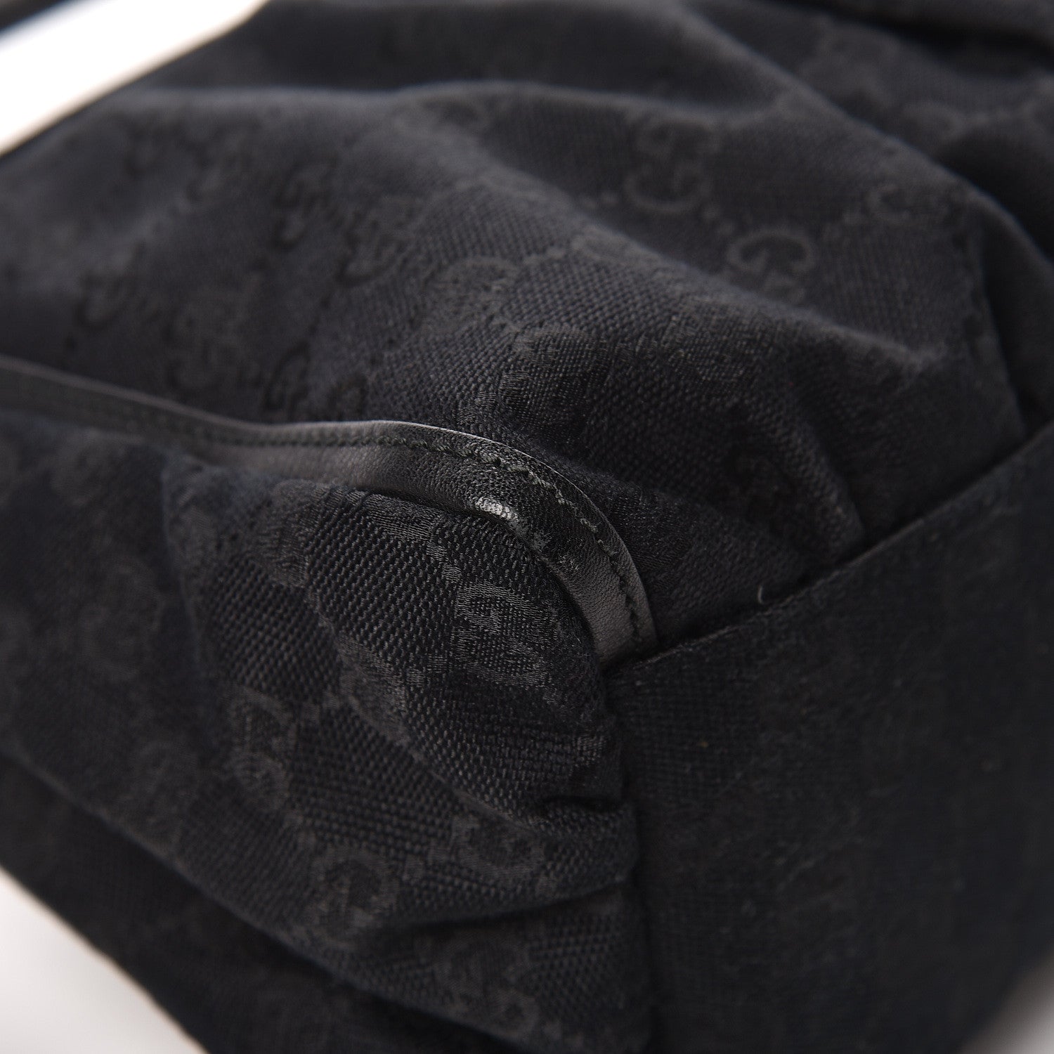 Gucci Monogram Medium D Gold Ring Hobo Black 10 of 12