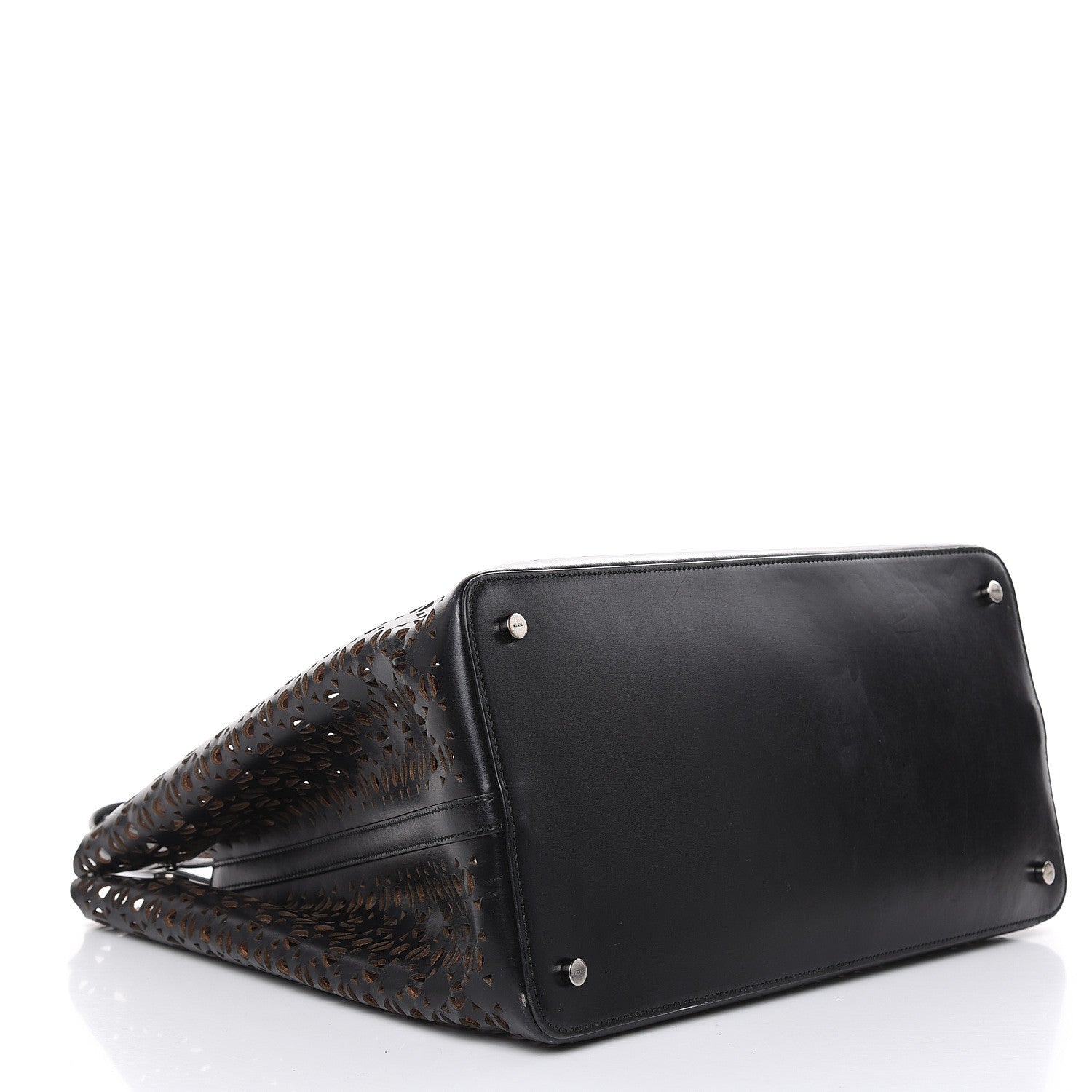 Alaia Calfskin Laser Cute Mina 32 Bag Black 5 of 14