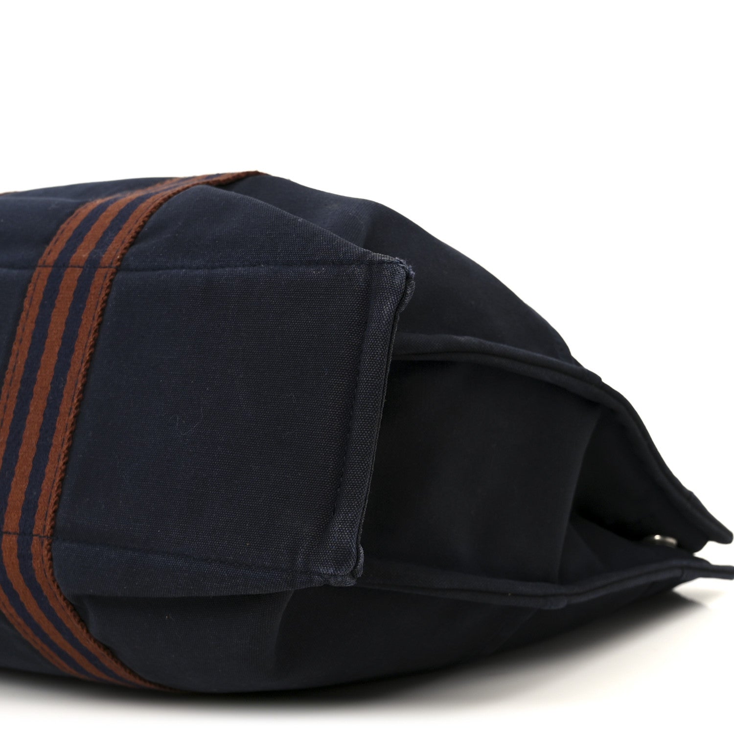 Hermes Canvas Herline Tote MM Navy 11 of 12