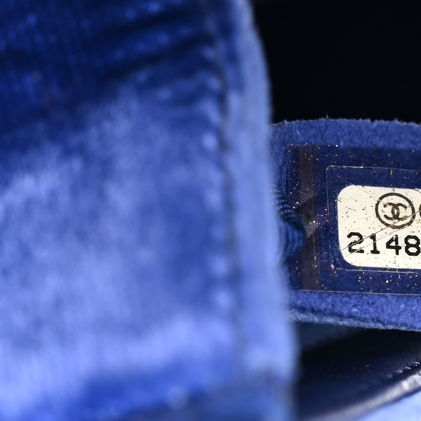 Velvet Quilted Small Boy Flap Blue