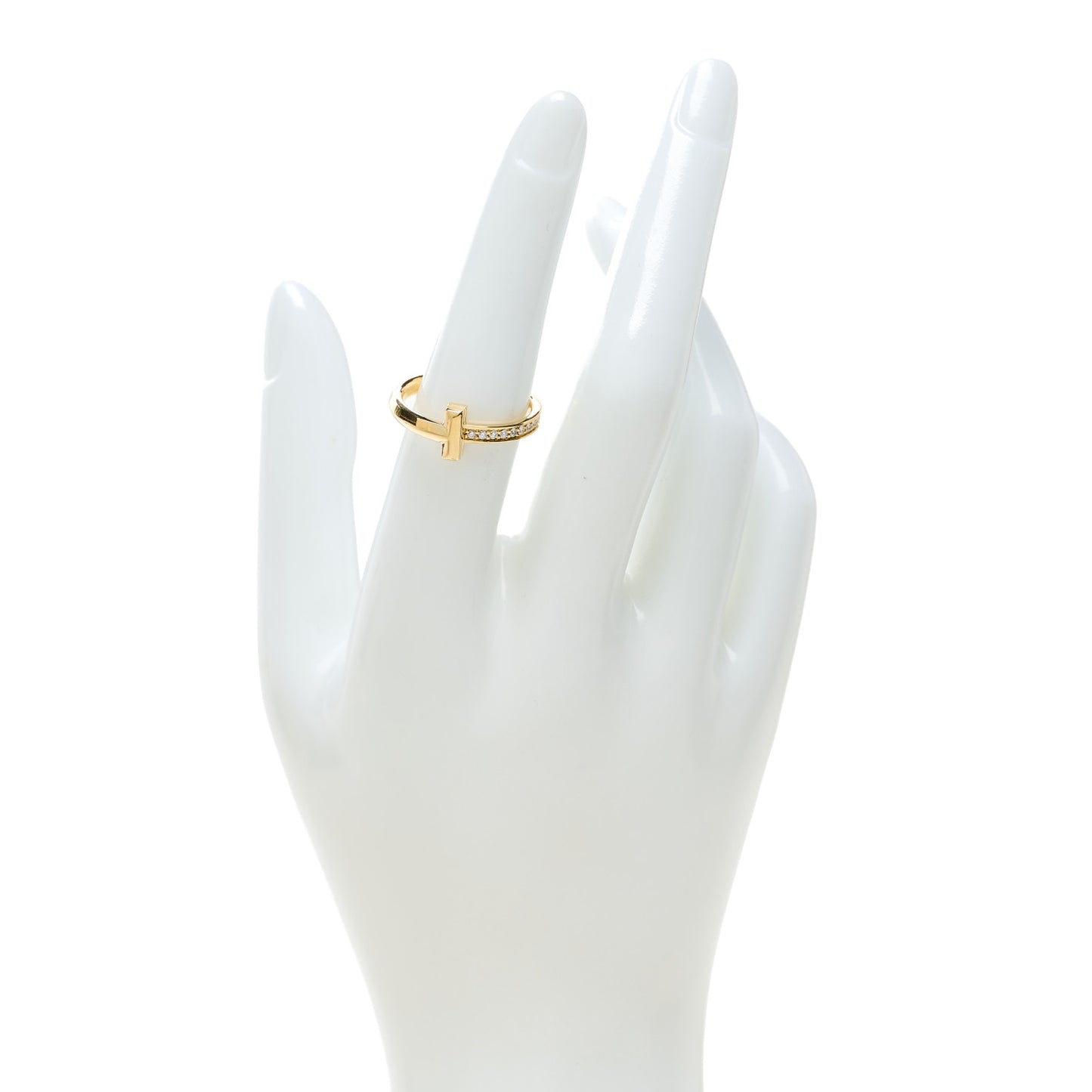 18K Yellow Gold Diamond 2.5mm T T1 Ring 52 6