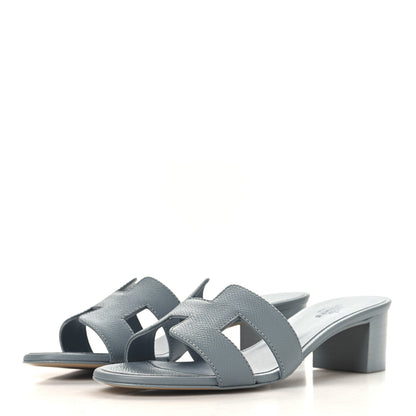 Hermes Epsom Oasis Sandals 35 Gris Antarctique 4 of 10