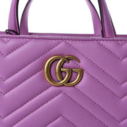 Gucci Calfskin Matelasse Small GG Marmont Tote Candy Mousse 10 of 10