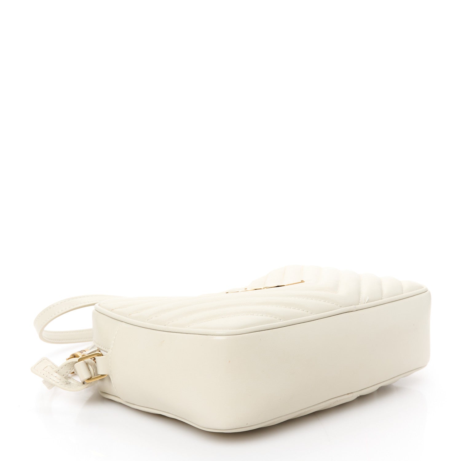 Saint Laurent Calfskin Matelasse Monogram Lou Camera Bag Blanc Vintage 4 of 10