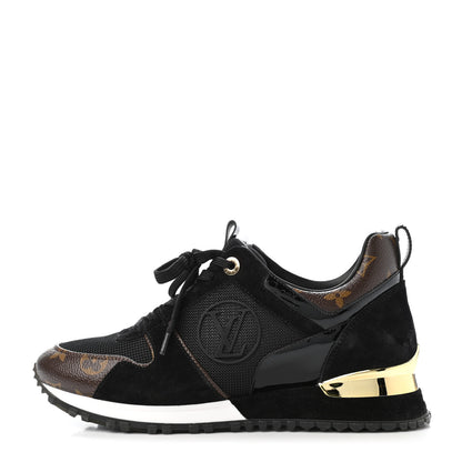 Louis Vuitton Suede Monogram Run Away Sneakers 37.5 Black 1 of 4