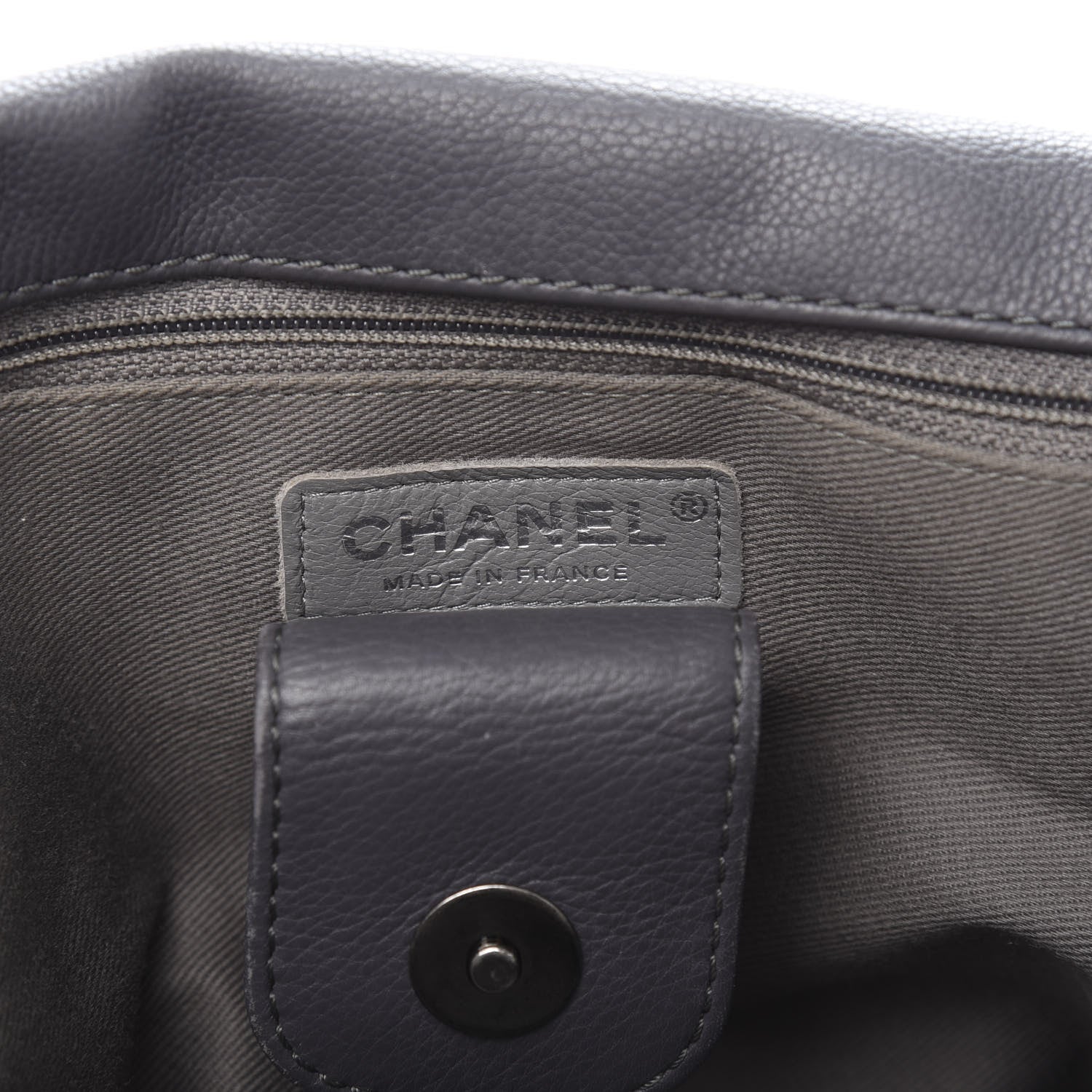 Chanel Calfskin Quilted Couture Messenger Grey 5 of 12