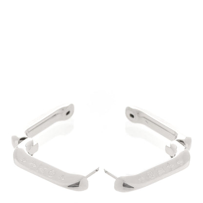 Louis Vuitton LV Edge Simple Hoop Earrings PM Silver 3 of 5