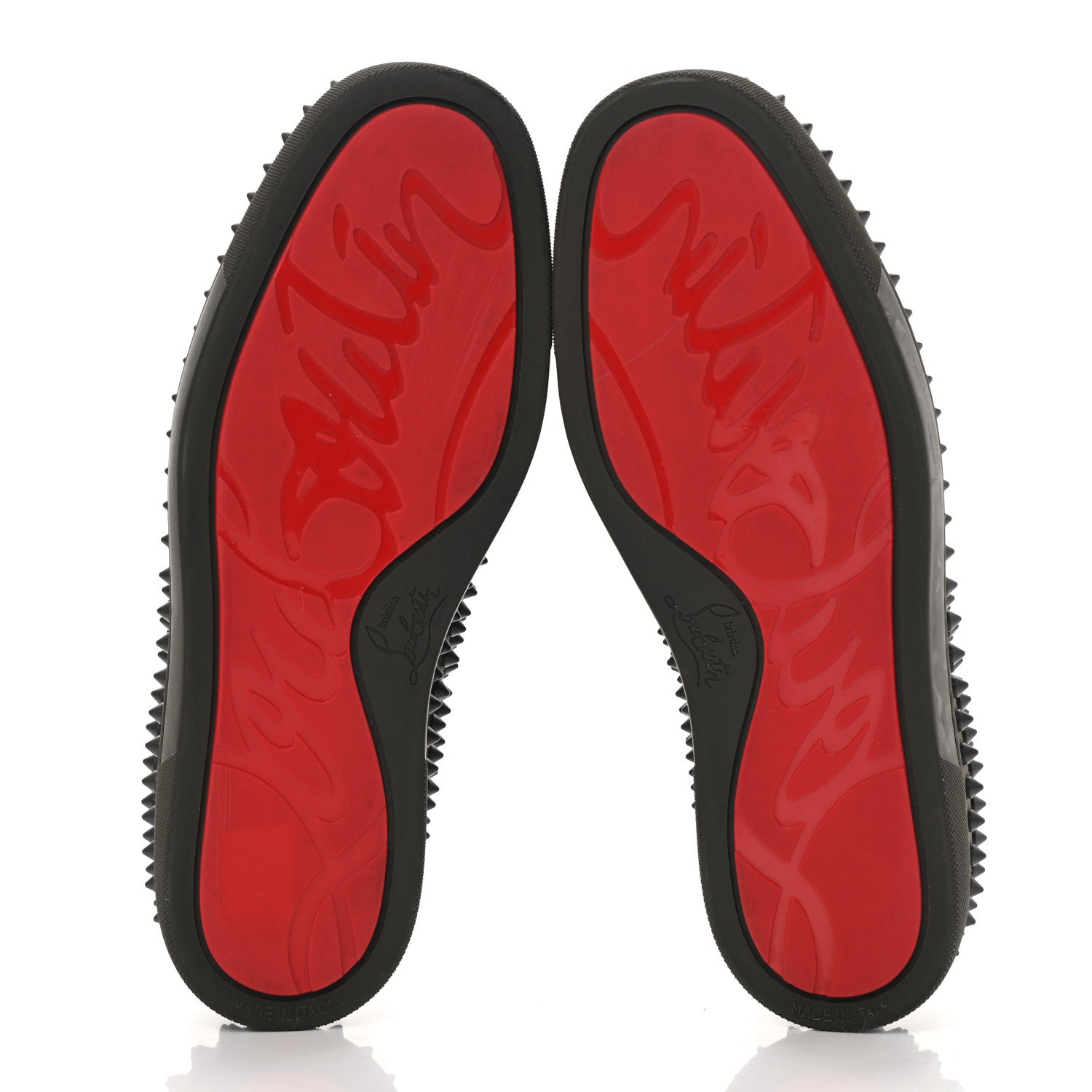 Christian Louboutin Veau Velours Spikes Mens Roller Boat Flat 40 Ombre 5 of 13