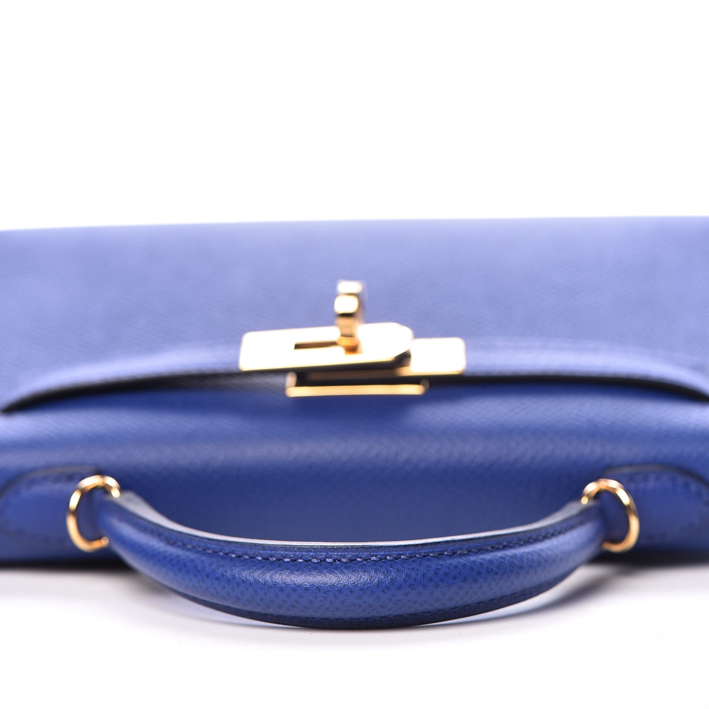 Epsom Mini Kelly Sellier 20 Bleu Electrique