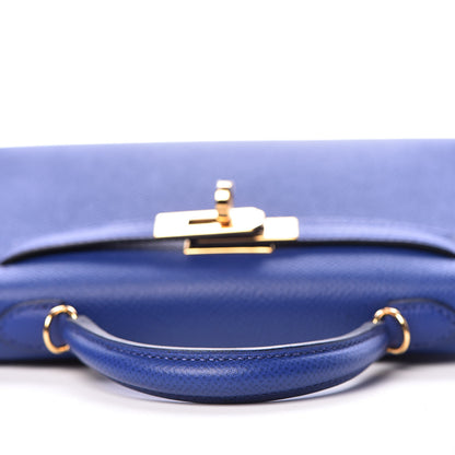 Hermes Epsom Mini Kelly Sellier 20 Bleu Electrique 30 of 35