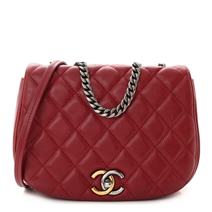 Chanel Caviar Quilted Casual Pocket Messenger Flap Red 1 of 11
