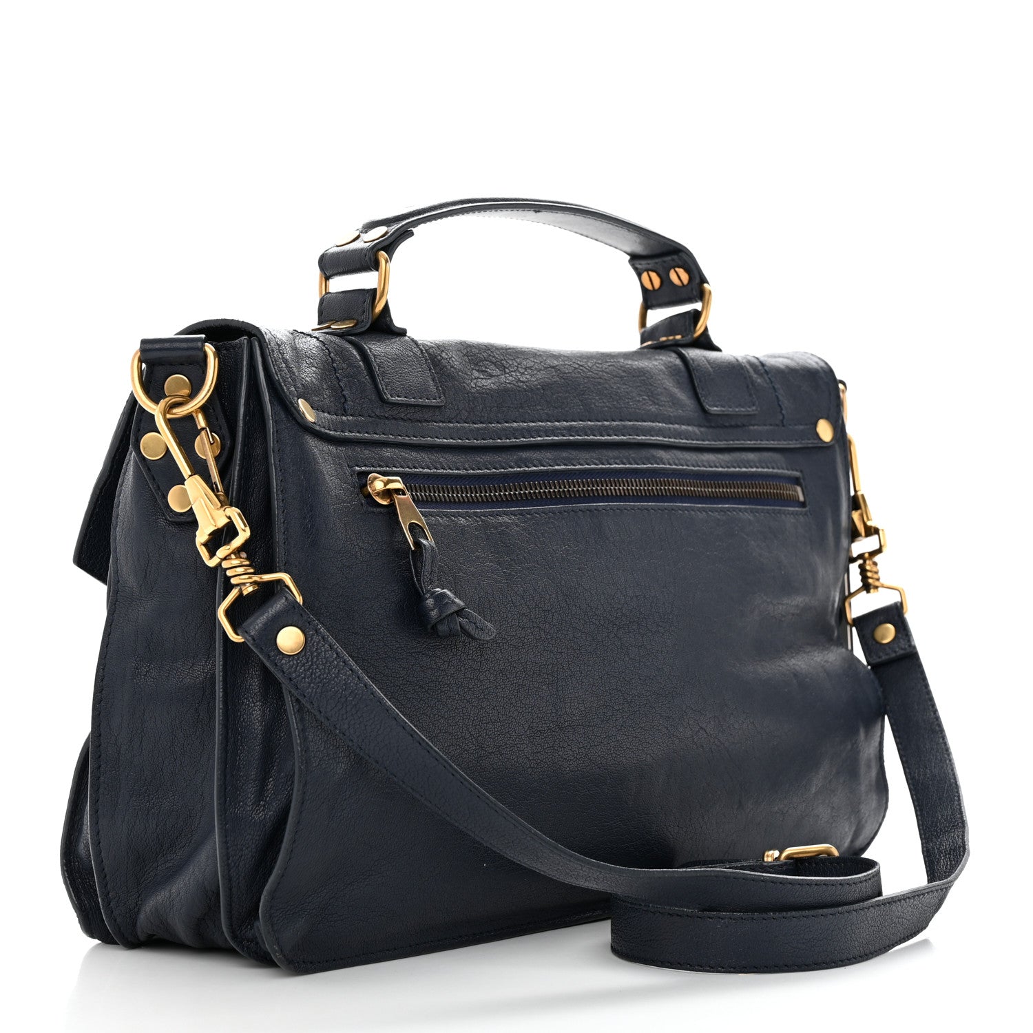Proenza Schouler Lambskin Medium PS1 Satchel Midnight 3 of 17