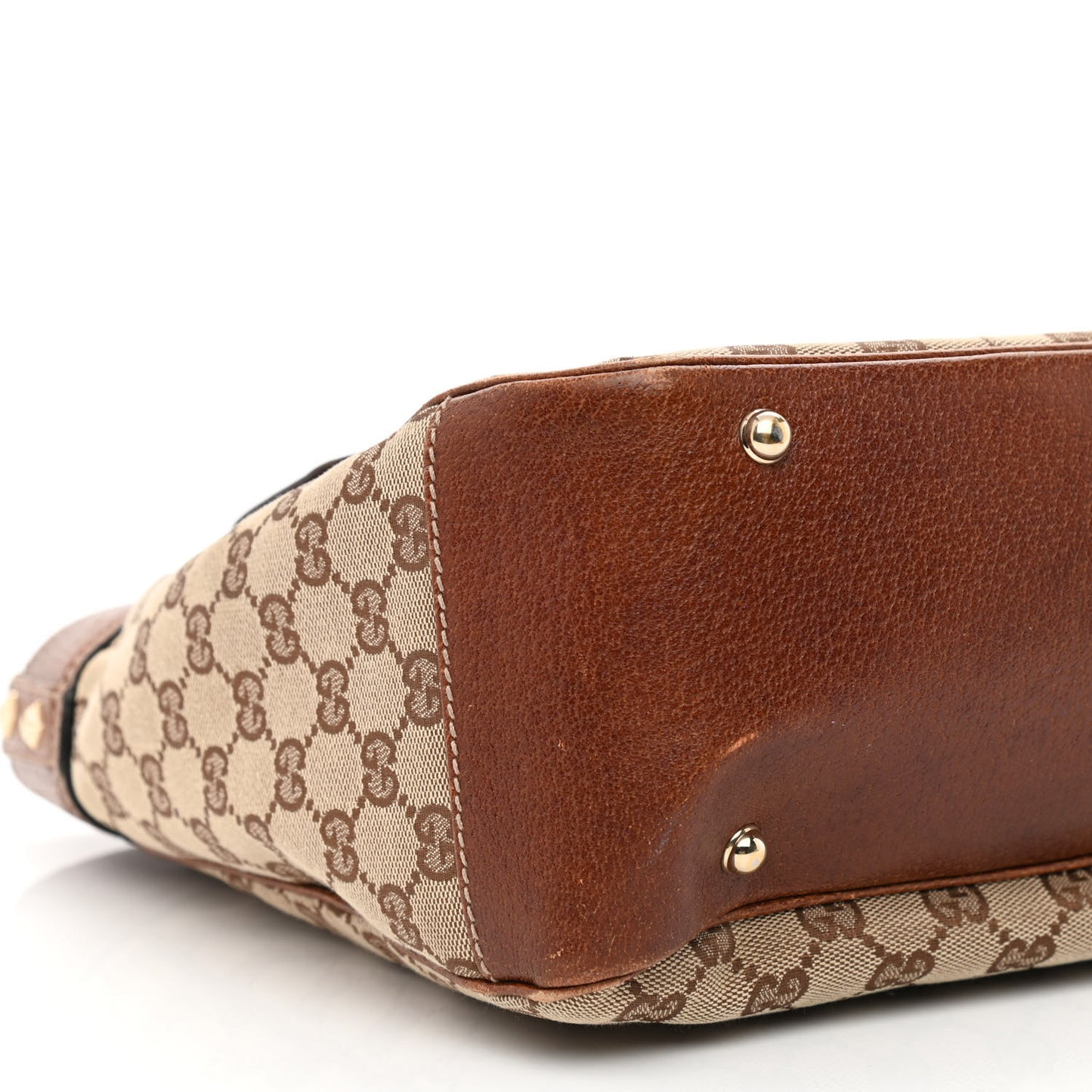 Monogram Canvas Bamboo Top Handle Bag Brown