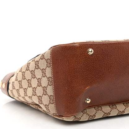 Gucci Monogram Canvas Bamboo Top Handle Bag Brown 9 of 11