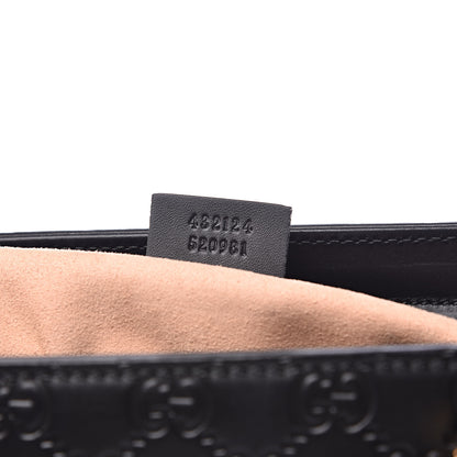 Gucci Guccissima Small Zippered Bucket Tote Black 7 of 9