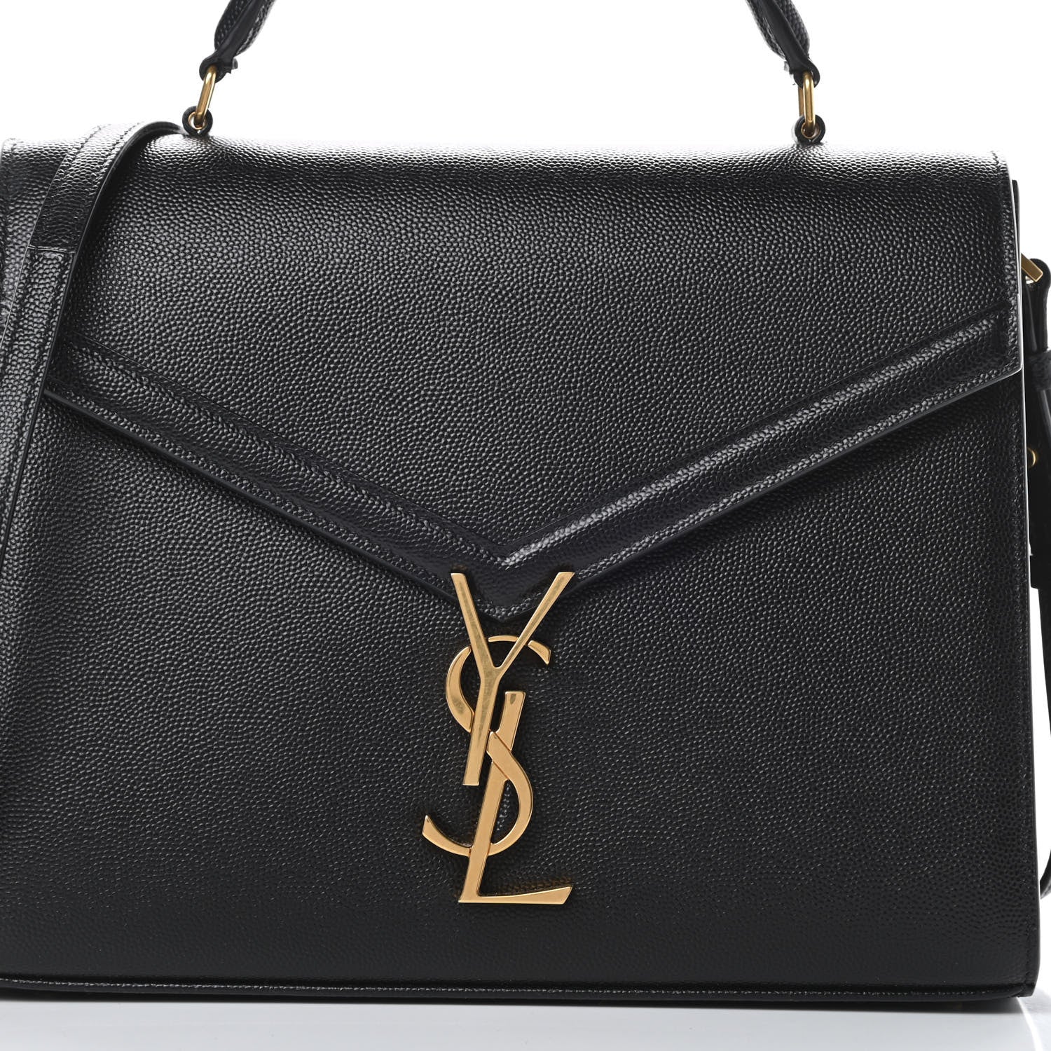 Saint Laurent Grain de Poudre Medium Classic Monogram Cassandra Top Handle Black Rouge Legion 9 of 12