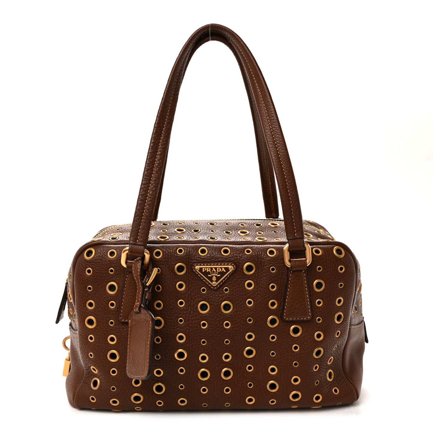 Vitello Daino Grommet Satchel Bruciato