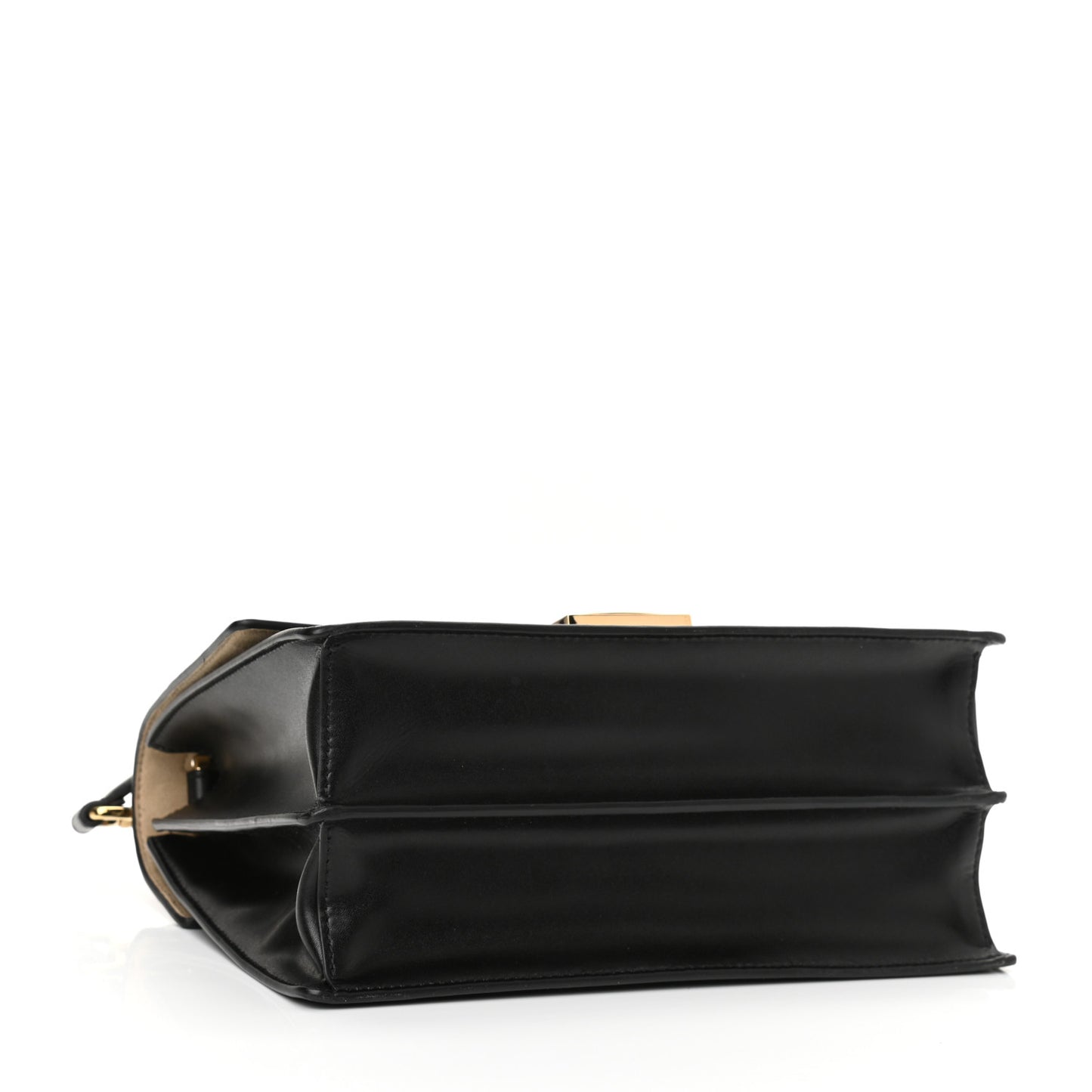 Vitello Liberty Bi-Color FF 1974 Embossed Kan U Shoulder Bag Black Maya