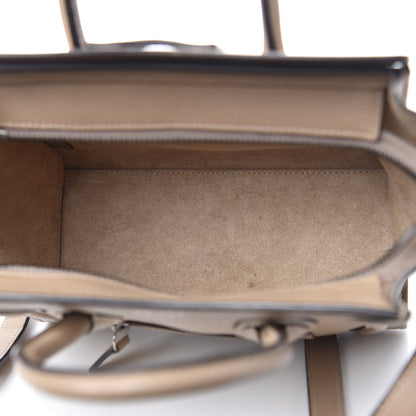 Celine Drummed Calfskin Nano Luggage Dune 5 of 15