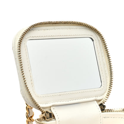 Chanel Caviar Quilted Enamel Coco Casino Mini Vanity Case With Chain White 8 of 12