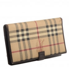 Burberry Haymarket Check Continental Wallet Brown 3 of 9