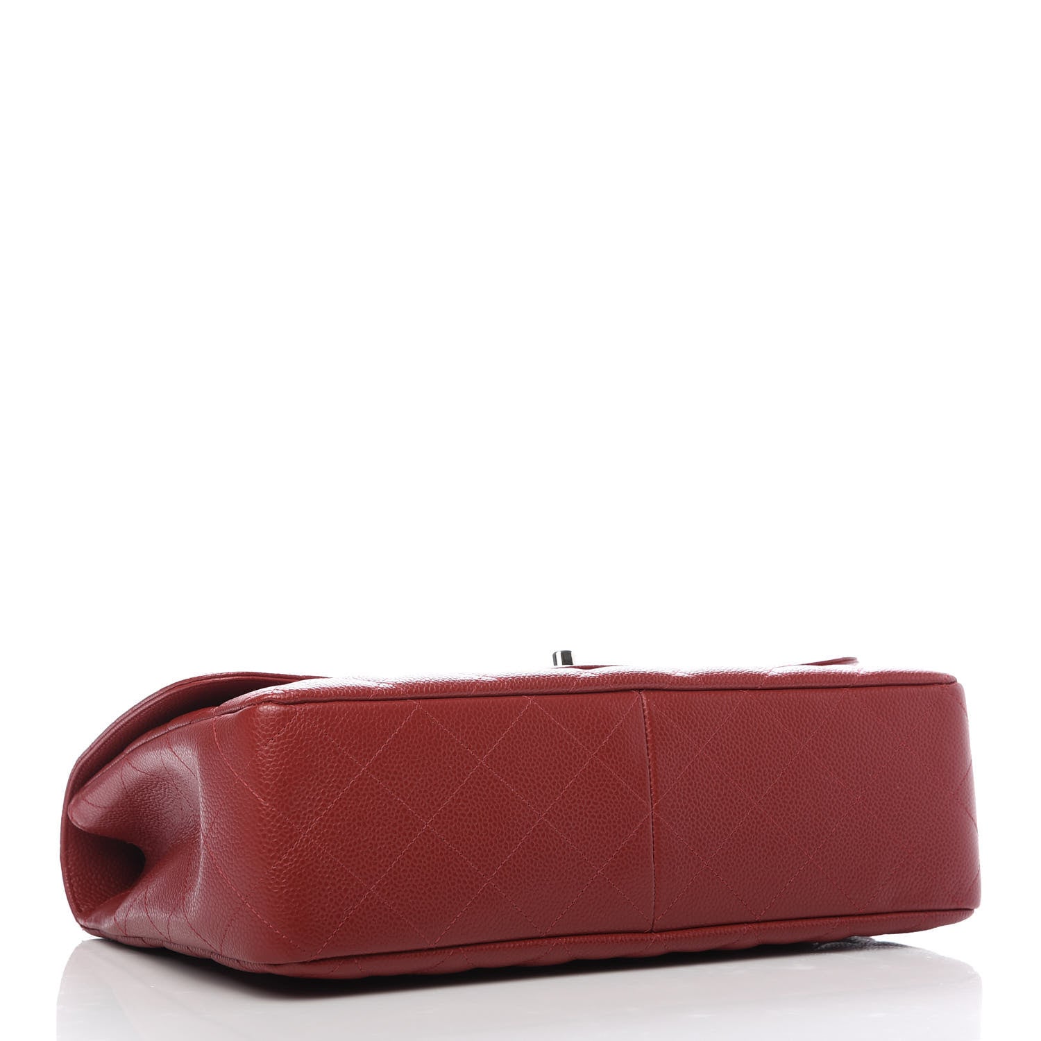Chanel Caviar Quilted Jumbo Single Flap Red 4 of 10
