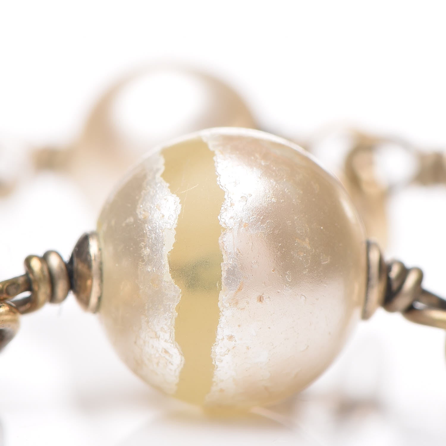 Chanel Enamel Pearl Beaded CC Bracelet Gold Black 5 of 6