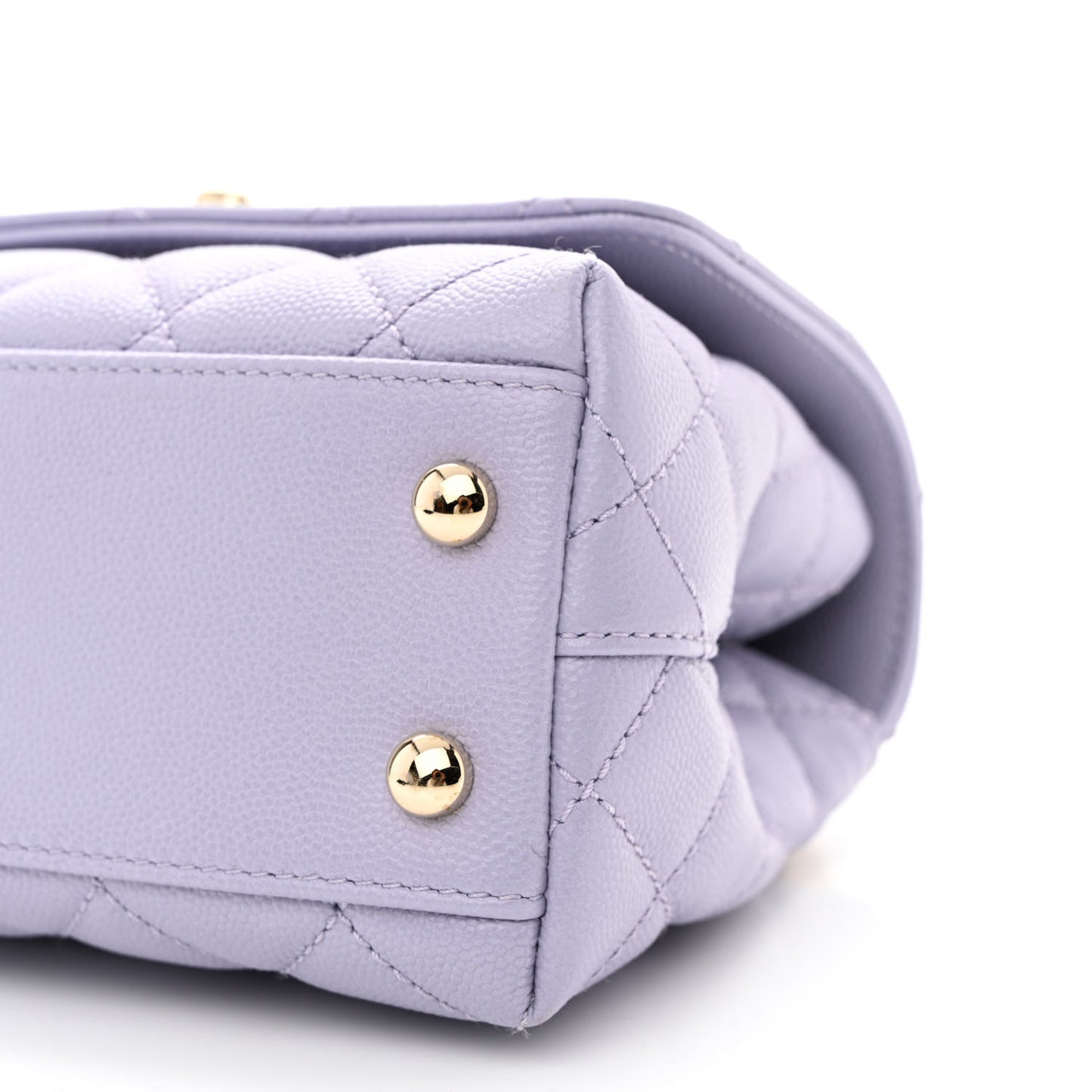 Caviar Quilted Extra Mini Coco Handle Flap Light Purple
