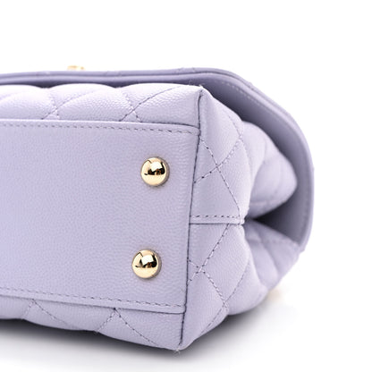 Chanel Caviar Quilted Extra Mini Coco Handle Flap Light Purple 10 of 10
