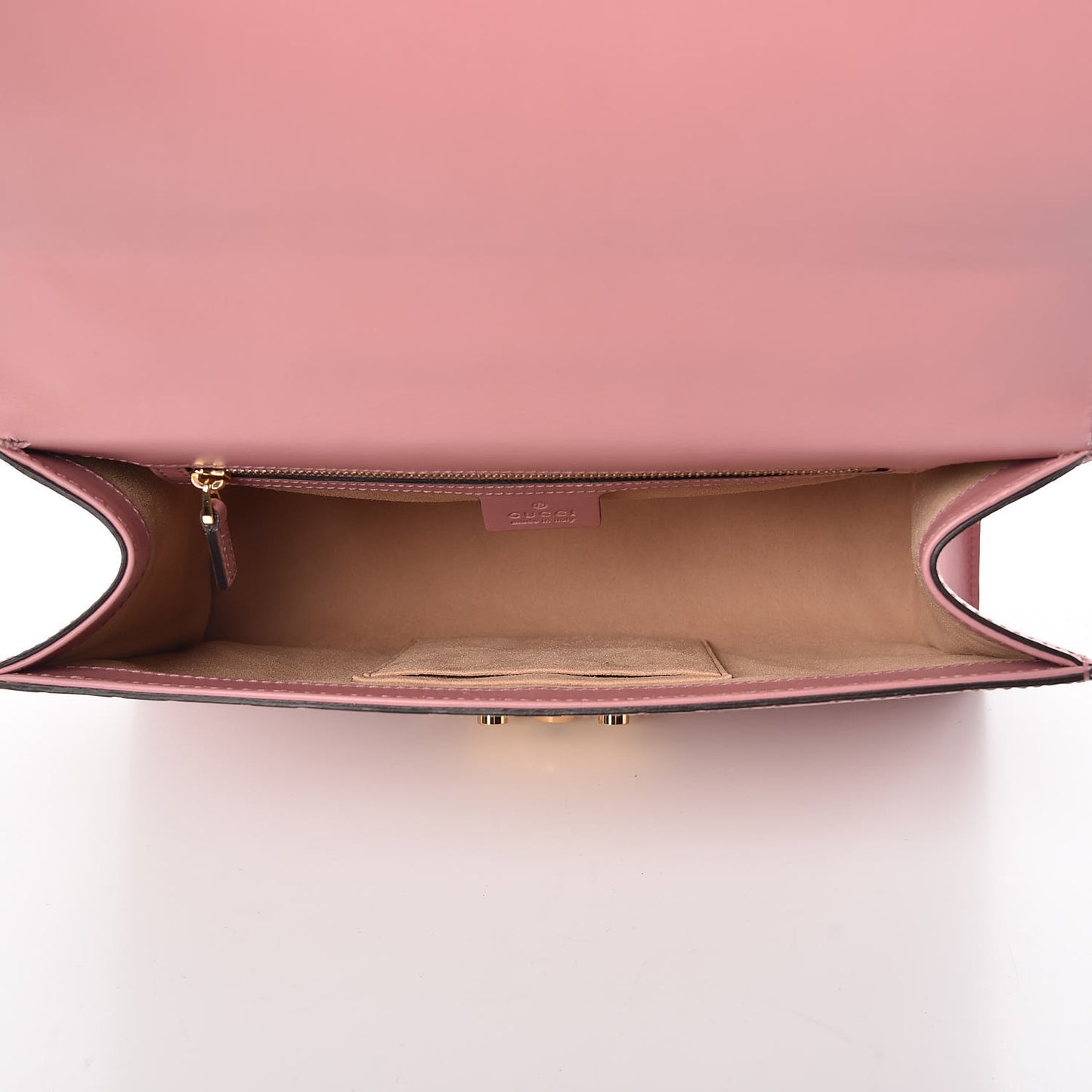 Guccissima Signature Medium Padlock Shoulder Bag Rose Baby Candy