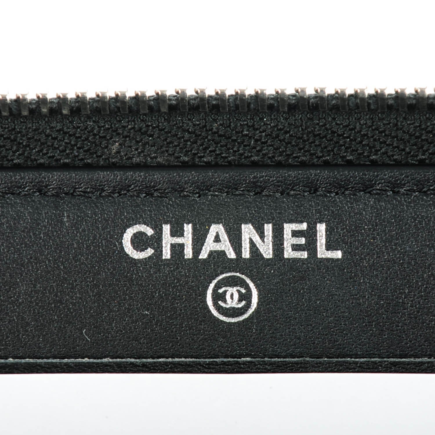 Chanel Caviar Patent Small CC Contour Zip Around Wallet Black 7 of 8