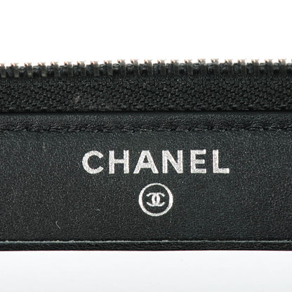 Chanel Caviar Patent Small CC Contour Zip Around Wallet Black 7 of 8