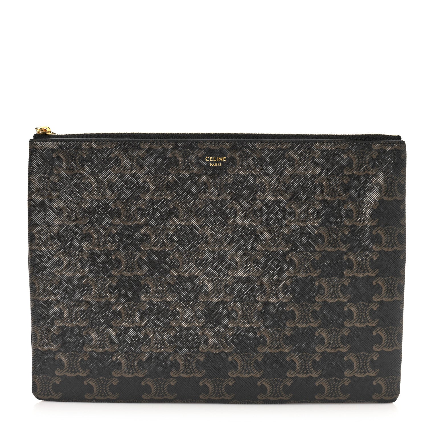 Celine Triomphe Canvas Pouch Black 1 of 8