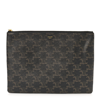 Celine Triomphe Canvas Pouch Black 1 of 8