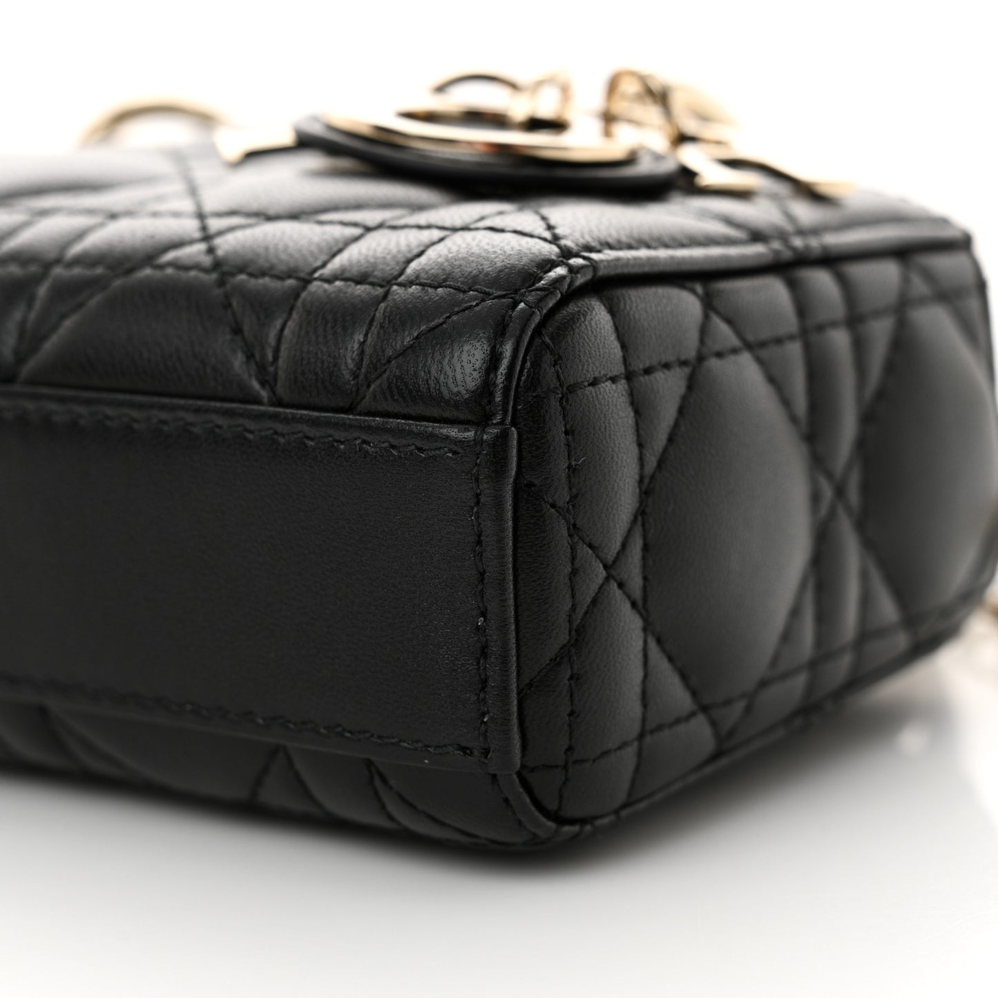 Lambskin Cannage Micro Lady D-Joy Black